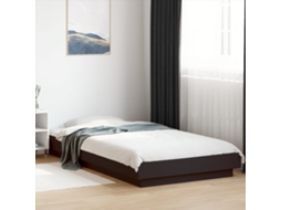 Vidaxl Estrutura De Cama 75x190 Cm Derivados De Madeira Preto