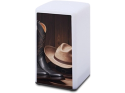 Luminária De Cabeceira Quadrada, Minimalista, Portátil E Sem Fio, Com Design De Botas E Chapéu Cowboy Preto Ideal