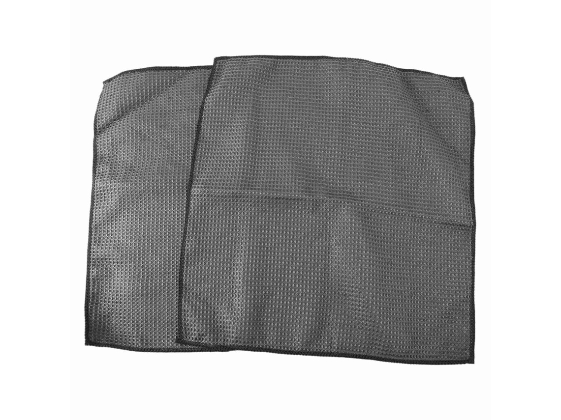 Kit com 2 Toalhas de Microfibra para Lavagem e Secagem de Automóveis Limpeza de Vidros e Janelas Tecido em Colmeia Ideal para Det (waffle)