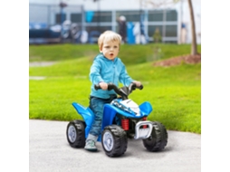 Quad Elétrico Honda Para Crianças 18-36 Meses Veículo Elétrico A Bateria Com Faróis Led, Buzina 65,5x38,5x43,5cm Azul