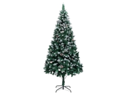 Vidaxl Árvore De Natal Artificial Com Pinhas E Neve Branca 210 Cm