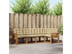 Vidaxl Conjunto De Sofás Para Exterior 5 Unid. Natural E Bege