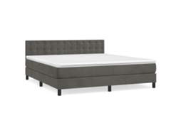 Box Spring Bed, Box Spring Beds Vidaxl Cinzeto Veludo (160 X 200 Cm)
