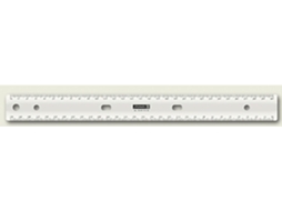 Régua 104977230 (para Escola E Escritório, 30 Cm, Para Arquivamento, Para Mecanismos De 2 E 4 Anéis, Gokoco