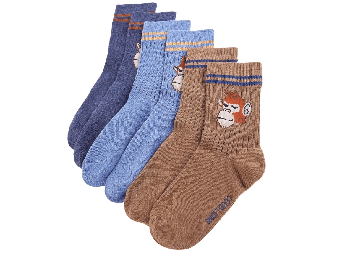 Meias Para Criança 5 Pares Ue 30-34