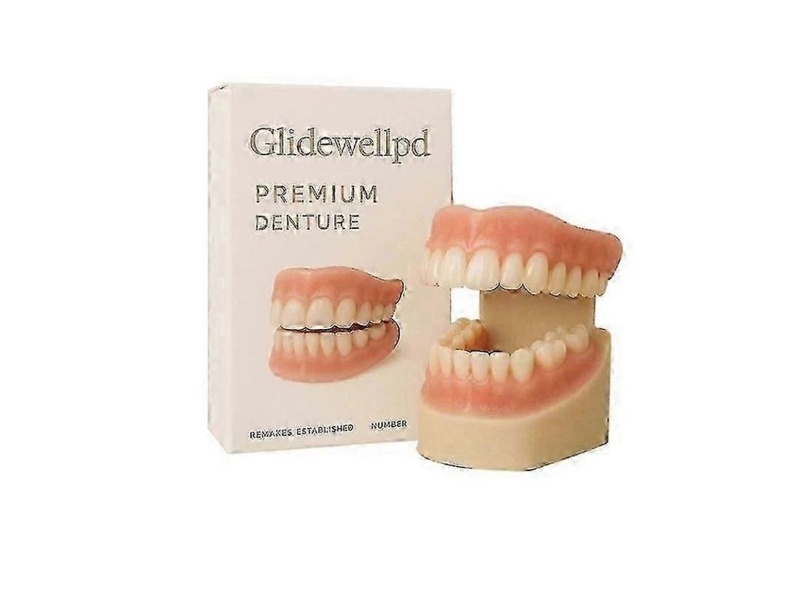 Próteses dentárias de silicone premium, próteses totais para a boca com aparência natural e encaixe confortável.