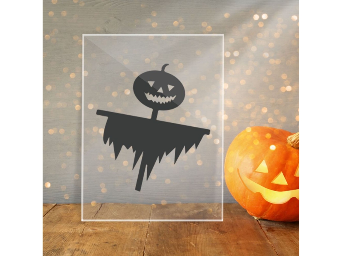 Decoração Halloween Laxiscreed Série Black Com Vareta Única, Artificial, 50cm Para Festas Assustadoras