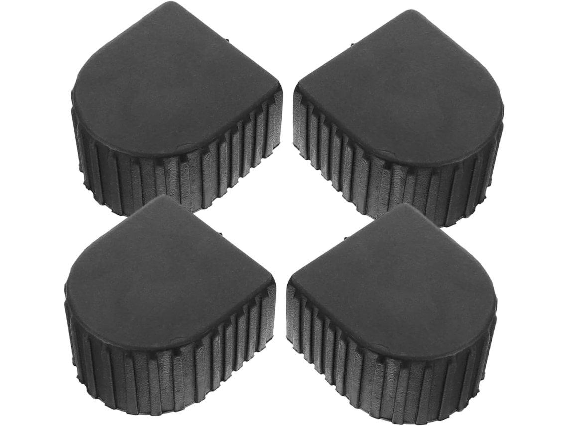 Kit De 4 Capas Protetoras Para Escadas Telescópicas, Acessórios De Proteção Em Plástico Preto, Kit De Tampas Para