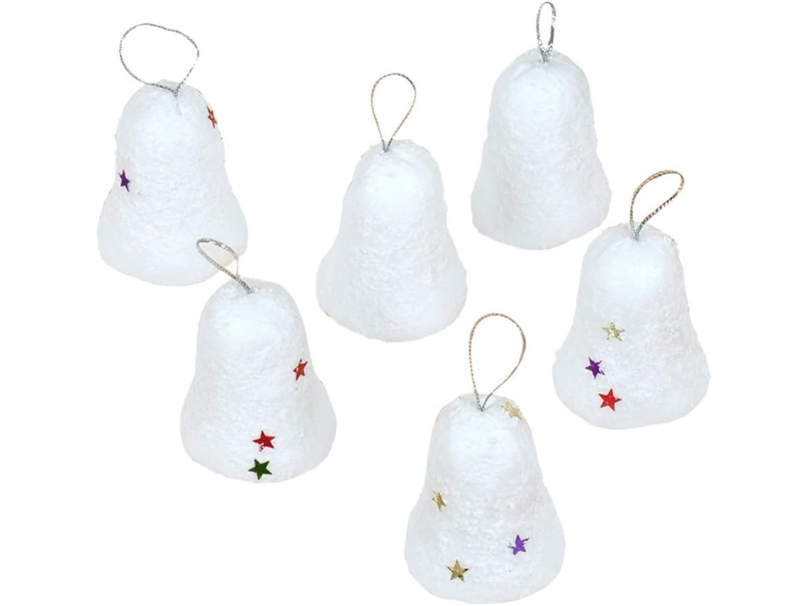 Conjunto de 60 enfeites de árvore de Natal artesanais em formato de sino, da Blas.