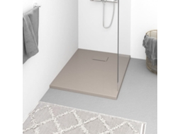 Vidaxl Base De Chuveiro Smc 90x70 Cm Castanho