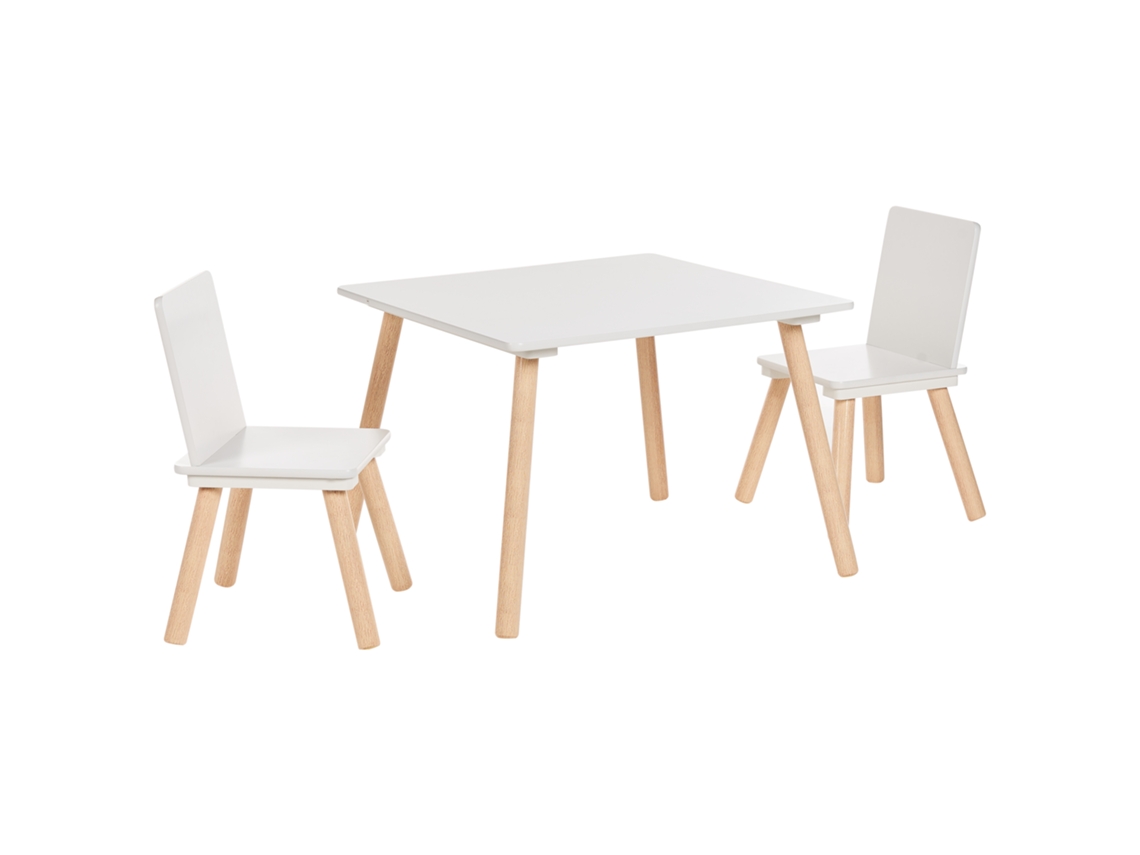 Mesa Infantil com Cadeiras Wringley  Branco