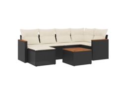 Garden Sofa Set, Garden Sofa Sets Vidaxl Preto Rattan / Vime (n/a)
