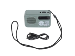Rádio Mali Bluetooth Retrô, com Display Iluminado, Som Estéreo, Portátil, Vintage