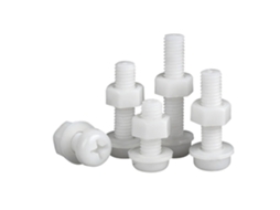 Kit Com 50 Conjuntos De Porcas E Parafusos M6 Cabeça Redonda Cruzeta, Em Nylon Branco Com Arruelas