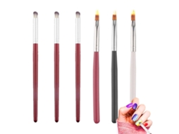 Conjunto De 6 Pincéis De Unha Ombré, Canetas Desfocadas Para Arte Em Unhas Em Gel Para Manicure Faça Você Mesmo E Ferramentas De S Slowmoose