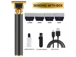 Carregador Usb Aparador de Cabelo Preto Aparador Elétrico Estilo Americano, Compacto, Recarregável, Uso Diário, Higiênico, Compacto STELASPLEN