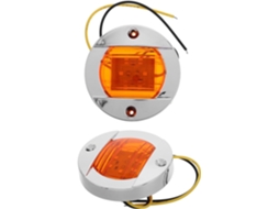 Luzes Laterais Redondas De Led, Pacote Com 2 Unidades Para Caminhões E Barcos, À Prova D Água, Função De Advertência