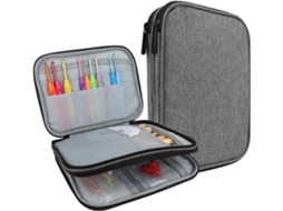 Estojo Para Agulhas De Tricô Circulares, Porta Agulhas Crochê, Bolsa Armazenamento Com Zíper Duplas E Simples, Acessórios. Aquaforge
