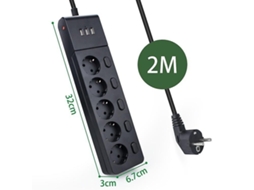 Extensão Elétrica Com Múltiplas Tomadas Para Ligar Todos Os Seus Dispositivos Com Segurança. Olysi Shop