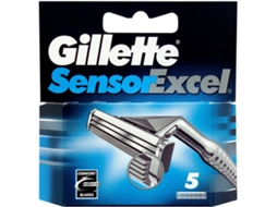 Recargas Lâminas de Afeitar GILLETTE Sensor Excel Razor 5 Unidades