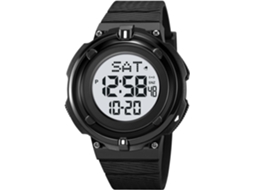 Lurelia Relógio Digital Desportivo, Visor Digital, Led, Cronómetro, Alarme, Data/calendário, 12/24h, Resina, Abs, Resistente À Água 50m, Preto, Branco