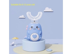 Crianças em Forma de U Escova Dentes Elétrica 360 Graus Inteligente Cartoon Silicone D Entes Automática Recarregá GOKOCO