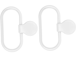 Conjunto De 2 Suportes Parede Para Toalhas Em Plástico Branco, Ideais