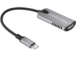1 Placa de Captura de Vídeo Prateada 4k1080p 60hz Compatível com Tipo C SFUSHOS
