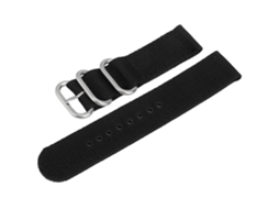 Pulseira de Relógio de Nylon Ajustável Cor Sólida com Fivela Prata 18mm