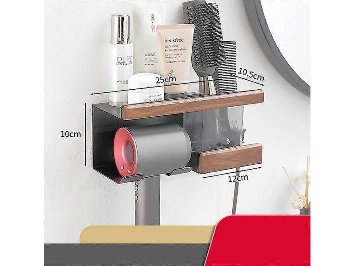Suporte para Secador de Cabelo, Acessório Banheiro, Parede Organizador Se Cador GOKOCO