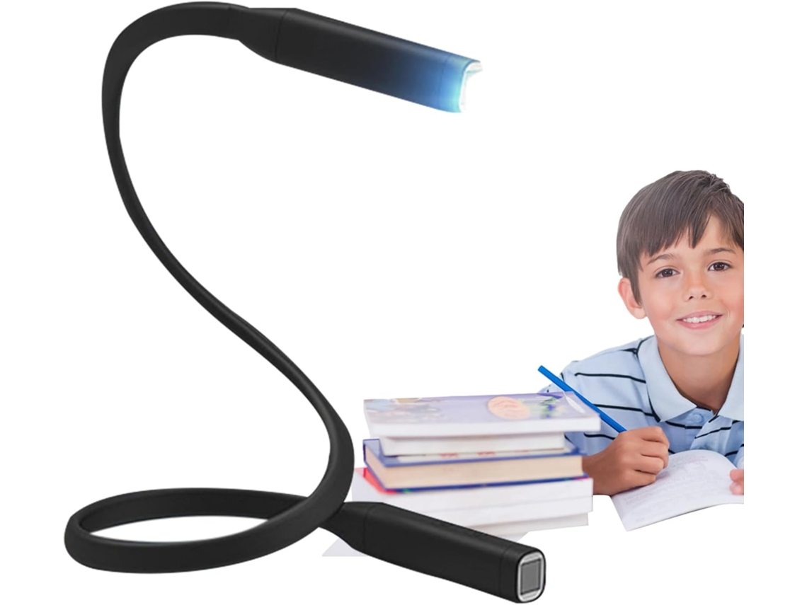 Luminária De Leitura Pescoço Flexível E Recarregável Com 3