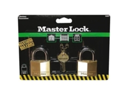 Conjunto de 2 cadeados de latão maciço Master Lock, 40 mm, amarelo