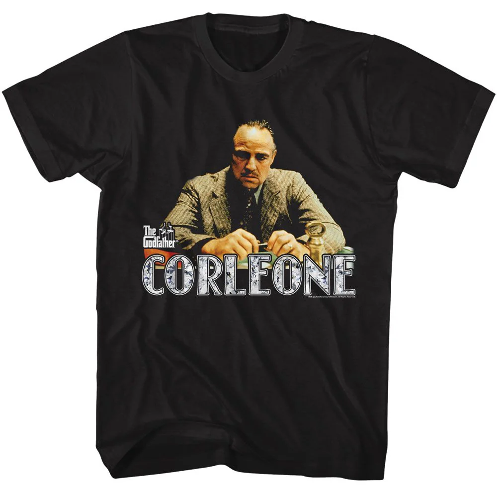 Unisex Adult T-shirt Rockinstone Godfather Movie Corleone Black Sizexxl