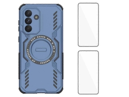 Capa Magnética Tkdaddy Para Samsung Galaxy A56 5g Wanlonfeng Dj Series Pc Tpu Com 2 Películas De Vidro Temperado Azul