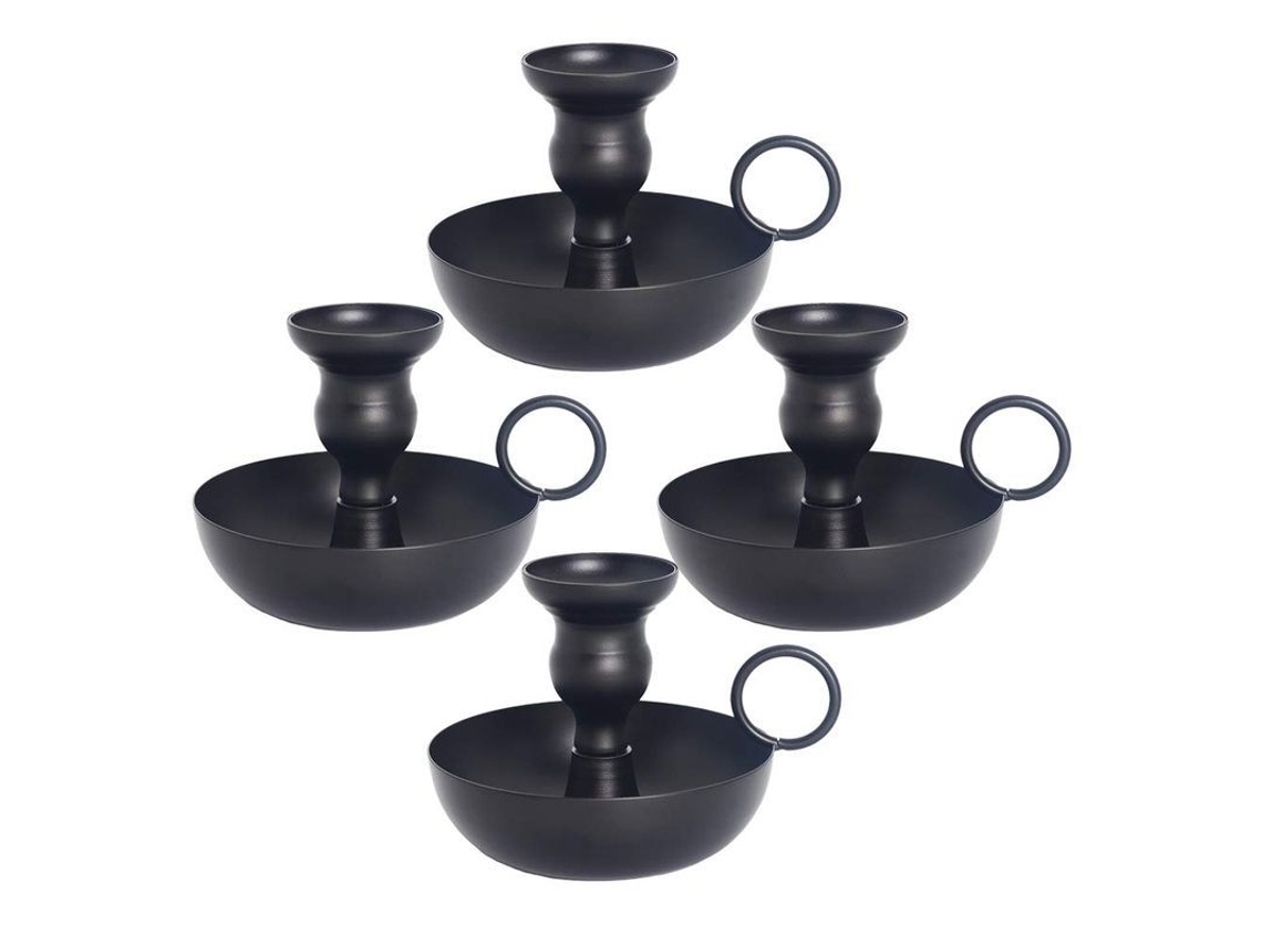 Suporte para Velas Taper Preto 4 Peças NOVA LINE