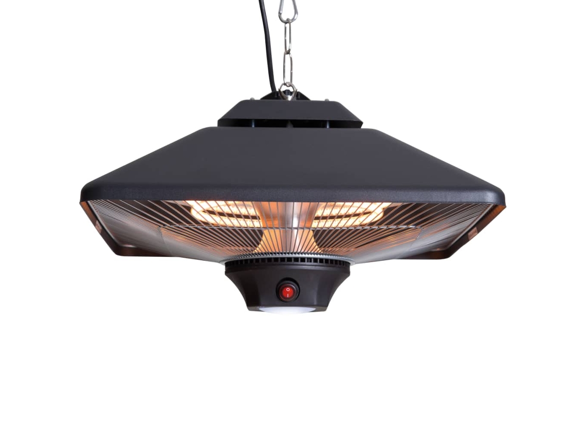 Sunred Aquecedor suspenso Spica Square 2000 W halogéneo preto CE17SQ-B