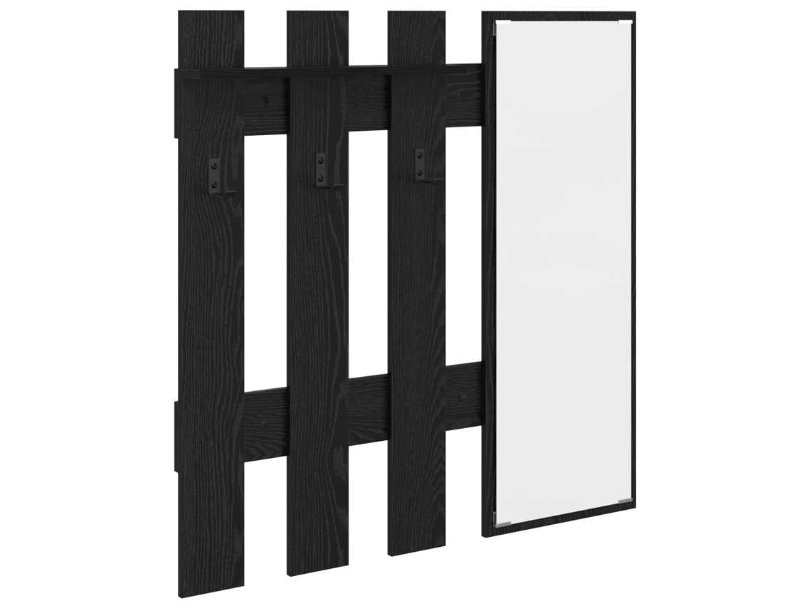Conjunto 1 Armazenamento De Prateleira Para Casacos Vidaxl Preto Derivados De Madeira (100 X 10 X 100 Cm)