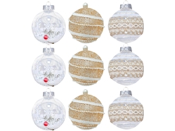 Conjunto De 9 Enfeites Para Árvore De Natal, Decoração Sazonal |