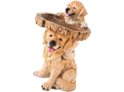 Escultura de cachorro em resina para banheira, ideal para jardim, decoração de jardim, decoração de chão e ornamento de animal para ambientes internos e externos.