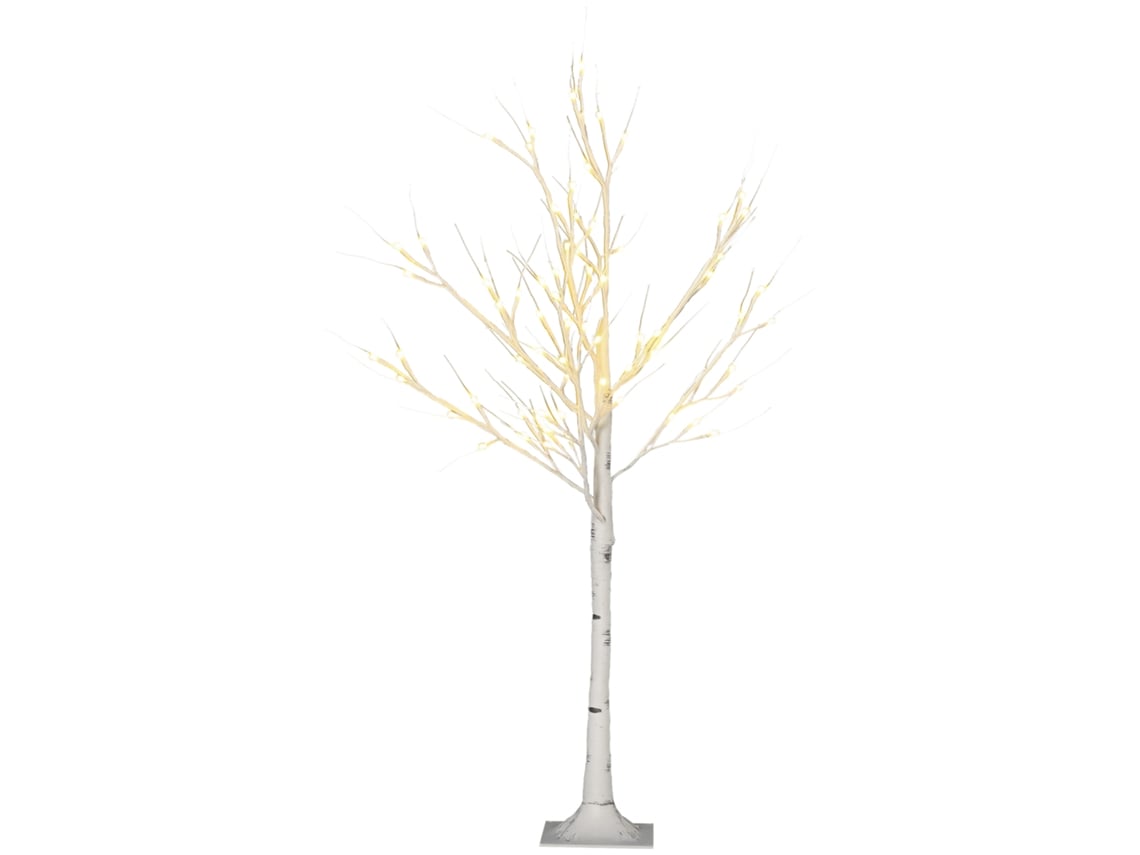 Luz De Árvore Led E Decoração Com E De E Natal Do E 72 Leds E 120 Cm E Branca Quente E Uso Interno E Quarto Branco