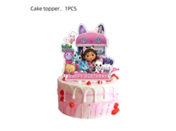 Nova Gabby Dollhouse Cats Decoração De Festa De Aniversário Balões Talheres Copos Prato Guardanapo Kit Decoração Meninas Lembrancinhas Acessórios De A
