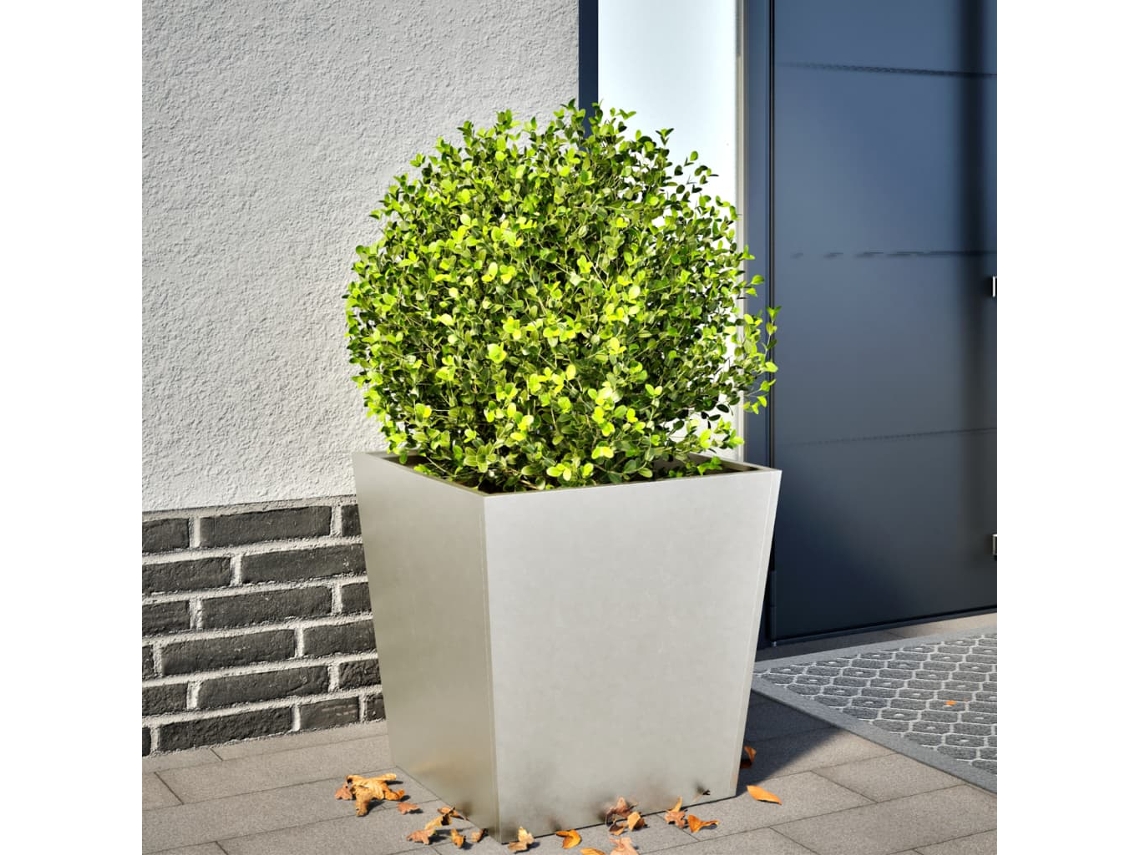 Vidaxl Vaso/floreira De Jardim 50x50x50 Cm Aço Inoxidável