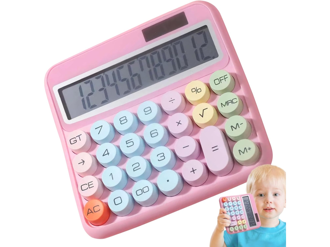 Calculadora De Mesa Com Visor Lcd, 5 Polegadas, Teclas Grandes