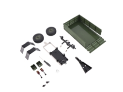 Reboque De Controle Remoto Para Carro Rc P06 Unimog Acessório Carga Porta Carga Verde