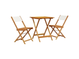 Bistro Set, Bistro Sets Vidaxl Branco Madeira De Acácia (60 X 60 X 75 Cm)