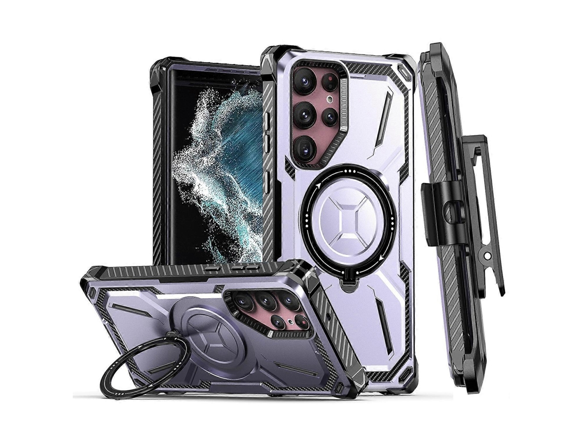 Capa Protetora Armor Series Com Clipe Traseiro Para Samsung Galaxy S23+ 5g