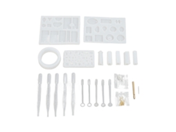 Kit Moldes Diy Reutilizáveis Macios Duráveis Para Resina Pingentes