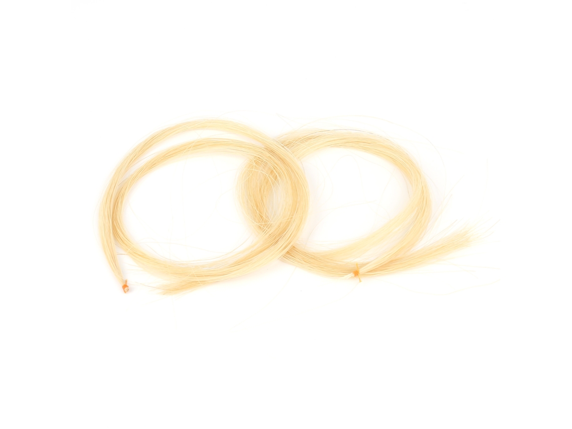 2 Peças de Crina de Cavalo Branca Natural para Violino, Acessórios para Instrumentos Musicais AQUAFORGE