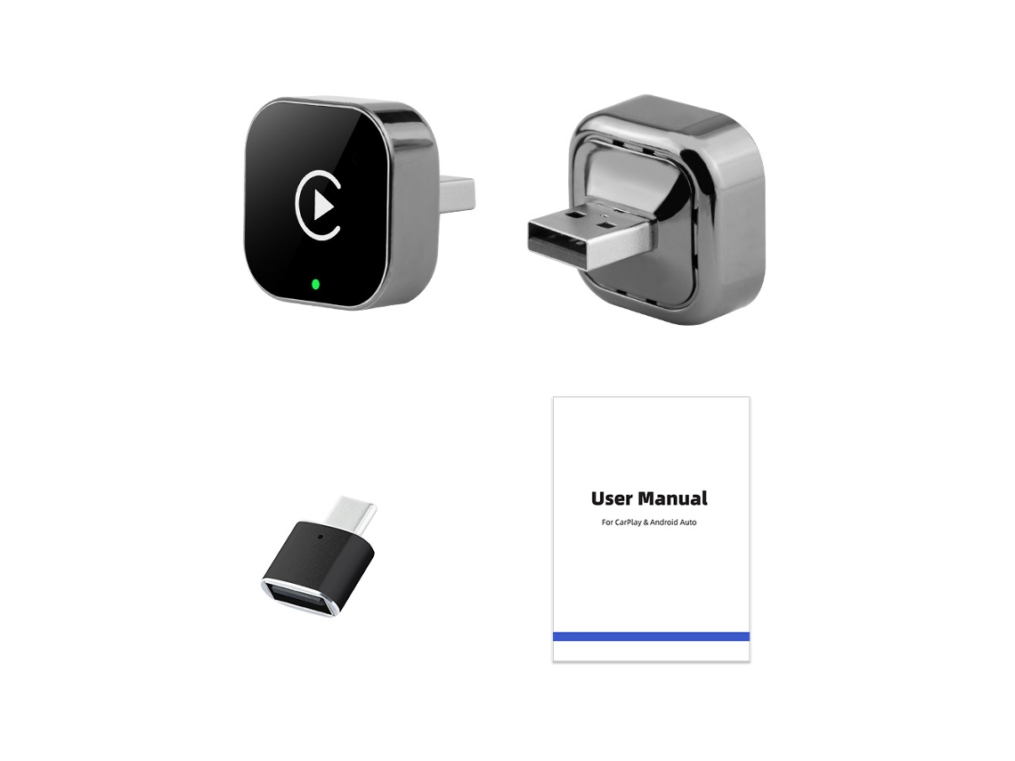 Dongle Sem Fio Usb 2 Em 1 Para Carplay Android Zeuxo