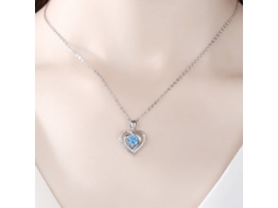 Collar de Coração com Strass Simples e Elegante Presente de Dia Dos Namorados